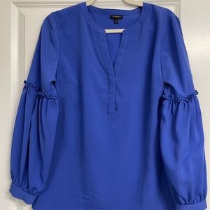 Talbots Blue Long Sleeve Blouse